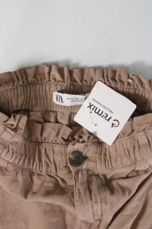 Дамски панталон Zara, Размер XS, Цвят Бежов, Цена 8,69 €