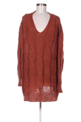 Damski sweter Mia Moda, Rozmiar 4XL, Kolor Brązowy, Cena 107,17 zł