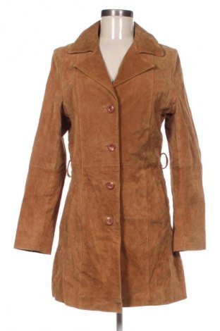 Damski skórzany płaszcz Goosecraft, Rozmiar XL, Kolor Brązowy, Cena 314,54 zł