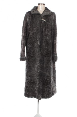 Дамско кожено палто Unbranded, Размер L, Цвят Сив, Цена 115,04 €