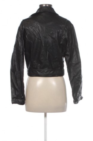 Дамско кожено яке Bershka, Размер M, Цвят Черен, Цена 16,87 €