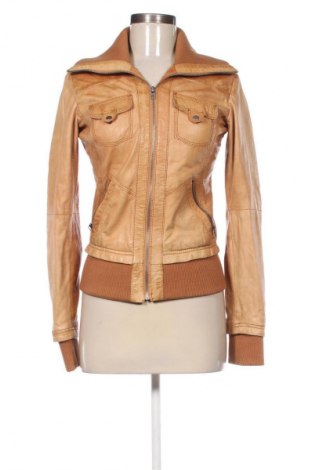 Damen Lederjacke Bershka, Größe S, Farbe Braun, Preis 49,60 €