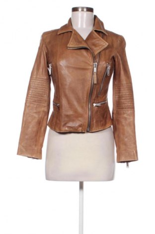 Damen Lederjacke Mango, Größe XS, Farbe Braun, Preis 23,96 €