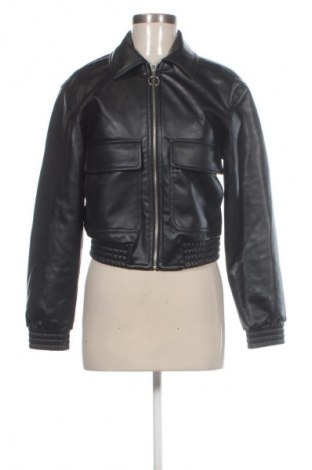 Damen Lederjacke Stradivarius, Größe S, Farbe Schwarz, Preis 26,99 €