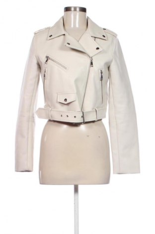 Damen Lederjacke Stradivarius, Größe M, Farbe Beige, Preis 30,00 €