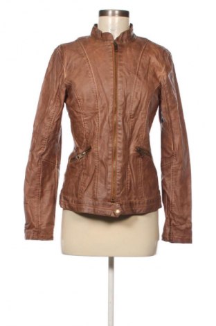 Дамско кожено яке Tom Tailor, Размер M, Цвят Кафяв, Цена 17,89 €