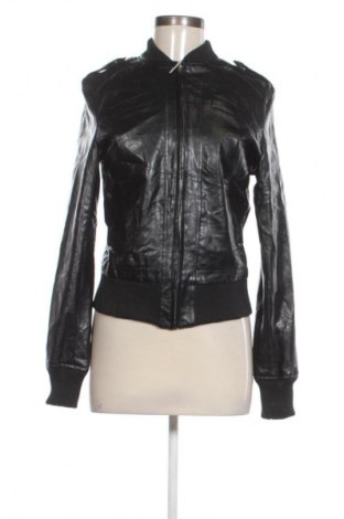 Дамско кожено яке Unbranded, Размер S, Цвят Черен, Цена 18,40 €
