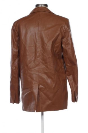 Geacă de piele pentru femei Zara, Mărime M, Culoare Maro, Preț 113,99 Lei