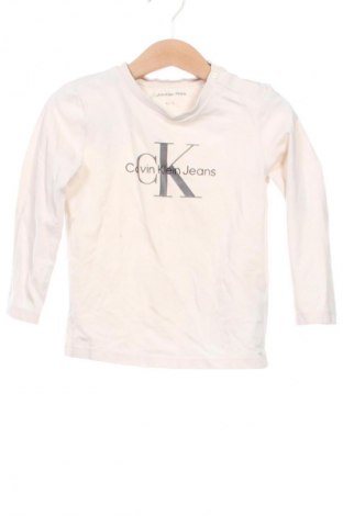 Bluză pentru copii Calvin Klein Jeans, Mărime 18-24m/ 86-98 cm, Culoare Bej, Preț 196,99 Lei