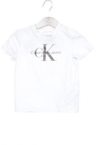 Tricou pentru copii Calvin Klein Jeans, Mărime 18-24m/ 86-98 cm, Culoare Alb, Preț 105,99 Lei