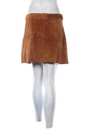 Skórzana spódnica Zara, Rozmiar L, Kolor Brązowy, Cena 187,55 zł