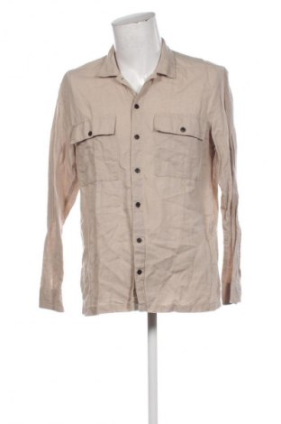 Мъжка риза Pull&Bear, Размер M, Цвят Бежов, Цена 12,27 €