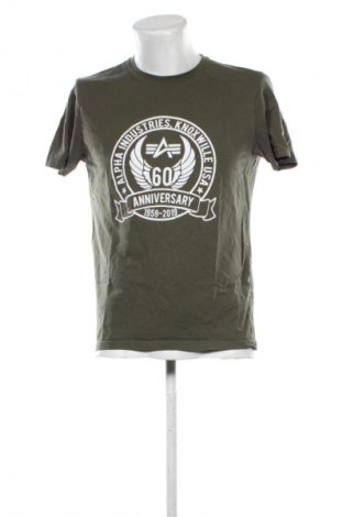 Мъжка тениска Alpha Industries, Размер L, Цвят Зелен, Цена 14,00 €