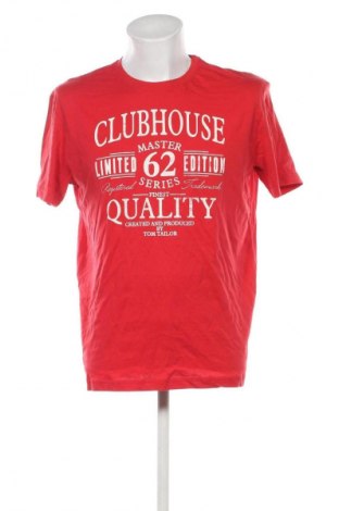 Męski T-shirt Tom Tailor, Rozmiar L, Kolor Czerwony, Cena 91,09 zł