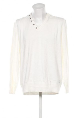 Herrenpullover Tom Tailor, Größe XXL, Farbe Weiß, Preis 18,99 €