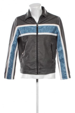 Geacă de piele pentru bărbati Bershka, Mărime S, Culoare Gri, Preț 208,53 Lei