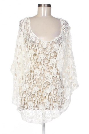 Pončo  Lindex, Velikost M, Barva Bílá, Cena  420,00 Kč