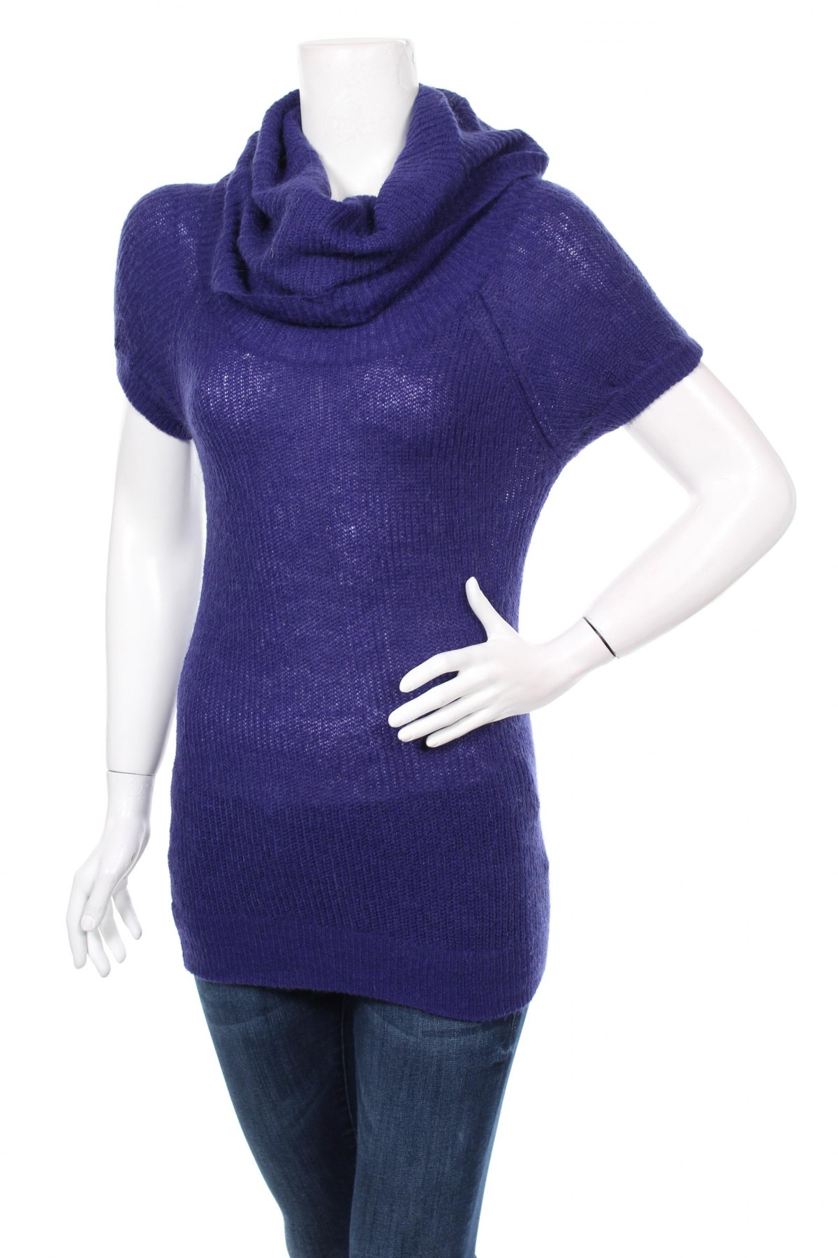 Дамски пуловер H&M Divided, Размер S, Цвят Син, Цена 26,35 лв.