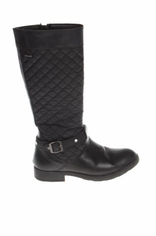 Γυναικείες μπότες Geox, Μέγεθος 39, Χρώμα Μαύρο, Γνήσιο δέρμα, κλωστοϋφαντουργικά προϊόντα, Τιμή 106,68 €