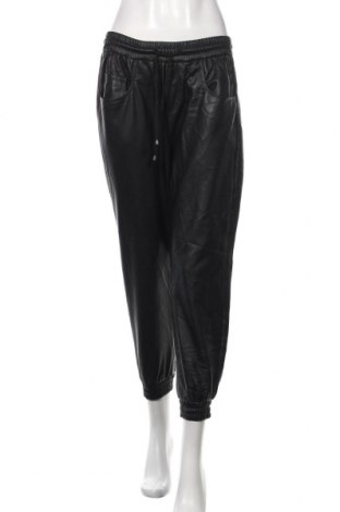 Дамски кожен панталон Zara, Размер M, Цвят Черен, Еко кожа, Цена 37,80 лв.
