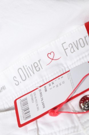 Γυναικείο παντελόνι S.Oliver, Μέγεθος XXS, Χρώμα Λευκό, 98% βαμβάκι, 2% ελαστάνη, Τιμή 56,19 €