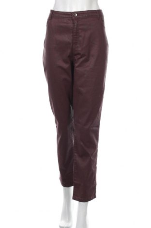 Дамски панталон Un Deux Trois, Размер XL, Цвят Червен, 72% памук, 25% полиестер, 3% еластан, Цена 62,25 лв.