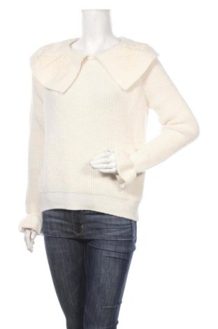 Дамски пуловер Zara, Размер S, Цвят Екрю, 86% акрил, 8% полиамид, 6% полиестер, Цена 26,46 лв.