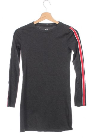 Kinder Shirt H&M, Größe 10-11y/ 146-152 cm, Farbe Grau, 57% Baumwolle, 38% Polyester, 5% Elastan, Preis 5,84 €