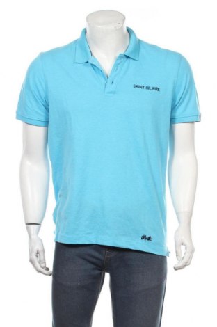 Мъжка тениска Saint Hilaire, Размер L, Цвят Син, 35% памук, 65% полиестер, Цена 10,20 лв.