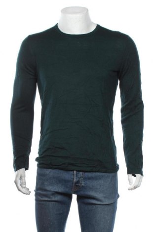 Мъжки пуловер Hugo Boss, Размер M, Цвят Зелен, 58% памук, 25% вискоза, 10% полиамид, 7% коприна, Цена 94,08 лв.
