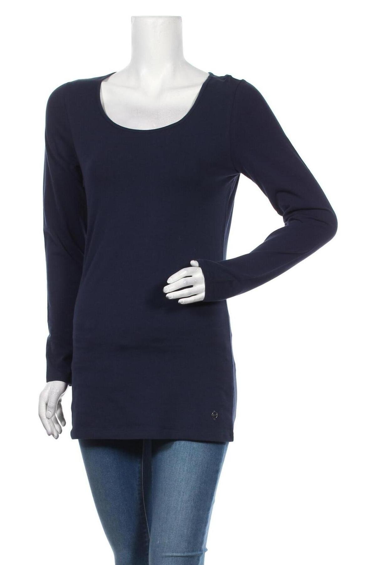 Γυναικεία μπλούζα Tamaris, Μέγεθος S, Χρώμα Μπλέ, 95% βαμβάκι, 5% ελαστάνη, Τιμή 21,65 €