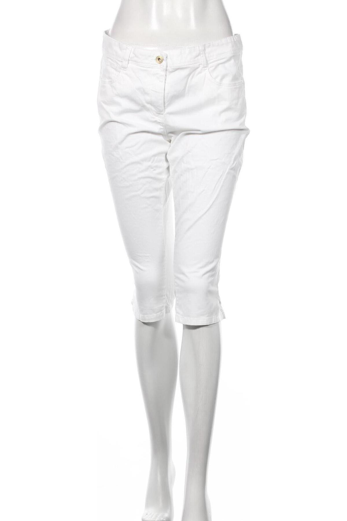 Γυναικείο παντελόνι Tom Tailor, Μέγεθος M, Χρώμα Λευκό, 97% βαμβάκι, 3% ελαστάνη, Τιμή 23,71 €