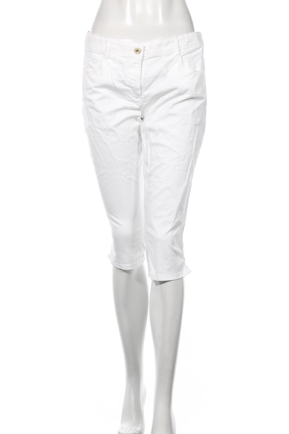 Γυναικείο παντελόνι Tom Tailor, Μέγεθος L, Χρώμα Λευκό, 97% βαμβάκι, 3% ελαστάνη, Τιμή 18,97 €