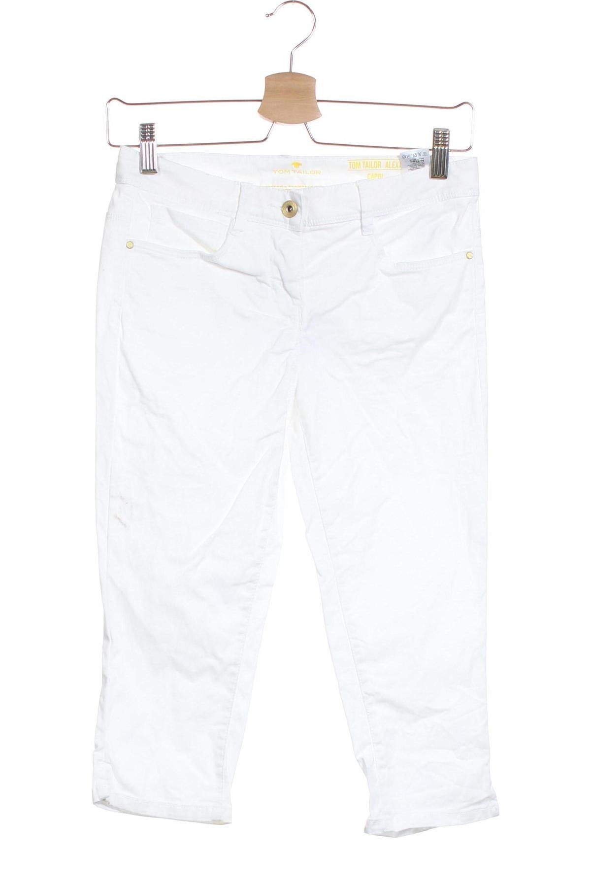 Γυναικείο παντελόνι Tom Tailor, Μέγεθος XS, Χρώμα Λευκό, 97% βαμβάκι, 3% ελαστάνη, Τιμή 47,42 €