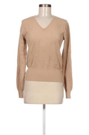 Дамски пуловер Rene Lezard, Размер S, Цвят Бежов, 72% памук, 28% полиамид, Цена 75,00 лв.
