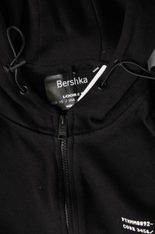 Γυναικείο φούτερ Bershka, Μέγεθος XS, Χρώμα Μαύρο, 85% βαμβάκι, 15% πολυεστέρας, Τιμή 21,24 €
