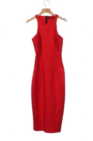 Рокля Zara, Размер XS, Цвят Червен, 51% памук, 46% полиестер, 3% еластан, Цена 32,00 лв.