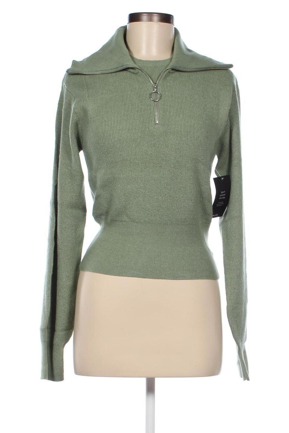 Дамски пуловер NA-KD, Размер XS, Цвят Зелен, Цена 67,50 лв.