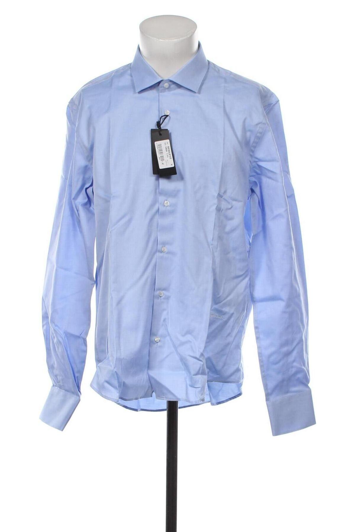 Ανδρικό πουκάμισο Just Cavalli, Μέγεθος XL, Χρώμα Μπλέ, Τιμή 139,69 €