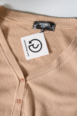 Γυναικεία μπλούζα Missguided, Μέγεθος M, Χρώμα  Μπέζ, Τιμή 4,31 €