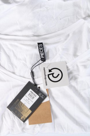 Γυναικεία μπλούζα Pieces, Μέγεθος L, Χρώμα Λευκό, Τιμή 6,60 €