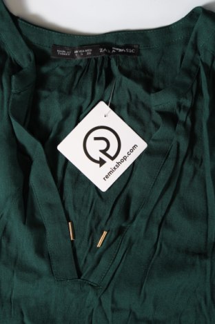 Дамска блуза Zara, Размер S, Цвят Зелен, Цена 54,00 лв.