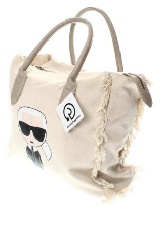 Дамска чанта Karl Lagerfeld, Цвят Екрю, Цена 174,85 лв.