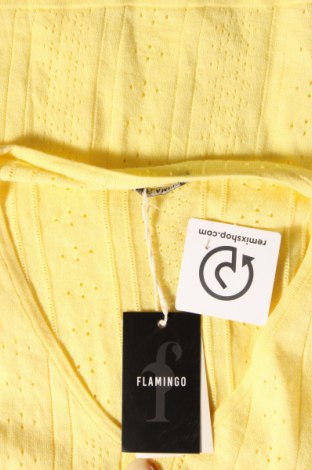 Damen Strickjacke Flamingo, Größe M, Farbe Gelb, Preis € 11,20