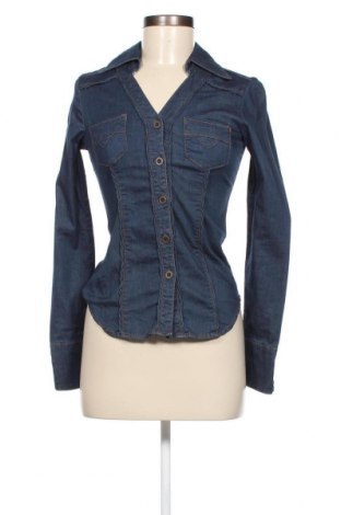 Γυναικείο πουκάμισο Object, Μέγεθος XS, Χρώμα Μπλέ, Τιμή 20,00 €