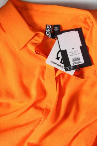 Дамска риза Pieces, Размер XS, Цвят Оранжев, Цена 17,20 лв.