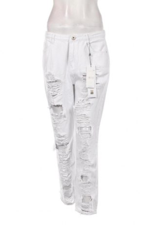 Damskie jeansy Answear, Rozmiar L, Kolor Biały, Cena 90,73 zł