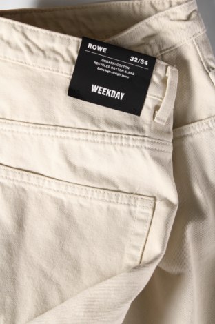 Damen Jeans Weekday, Größe L, Farbe Ecru, Preis € 12,68