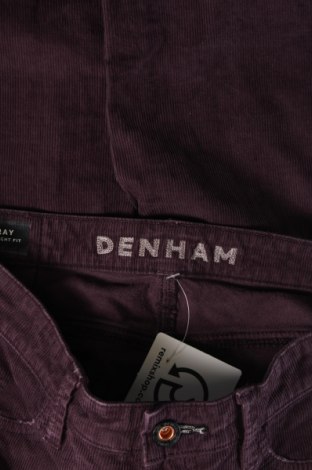 Γυναικείο κοτλέ παντελόνι Denham, Μέγεθος XS, Χρώμα Βιολετί, Τιμή 5,91 €