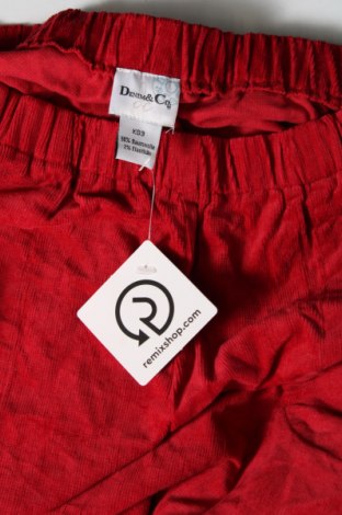 Γυναικείο κοτλέ παντελόνι Denim&Co., Μέγεθος L, Χρώμα Κόκκινο, Τιμή 6,28 €